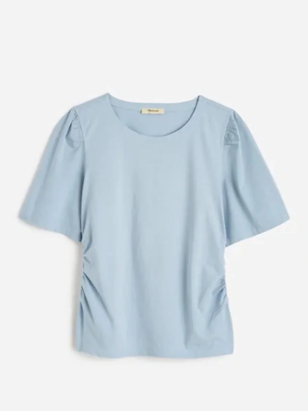 Madewell Side-Cinch Puff-Sleeve Tee